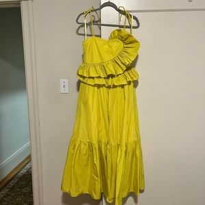Tanya Taylor Delphine Lemon Dress